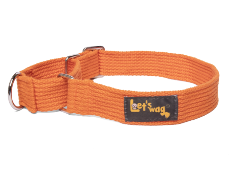 Let s Wag Martingale Fabric Collar for Dogs (Orange) Online now