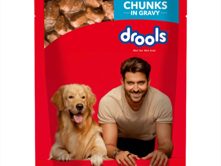 Drools Real Chicken & Chicken Liver Chunks in Gravy Adult Dog Wet Food For Sale