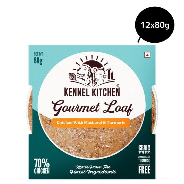 Kennel Kitchen Gourmet Loaf Chicken with Mackerel & Turmeric Puppy & Adult Dog Wet Food (All Life Stage) Online