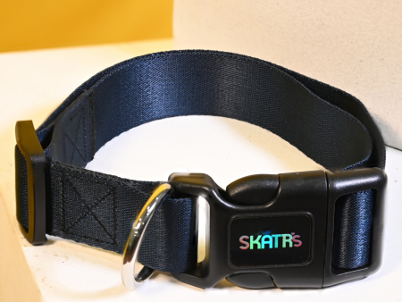 Skatrs Premium Adjustable Collar for Dogs (Dark Blue) Online Sale