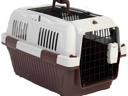 NutraPet Closed Top Open Grill Carrier Box for Dogs and Cats (Dark Red) Online Sale