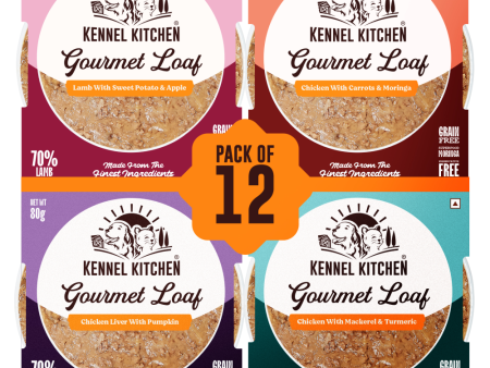 Kennel Kitchen Gourmet Loaf Variety Pack Puppy & Adult Dog Wet Food (All Life Stage) Hot on Sale