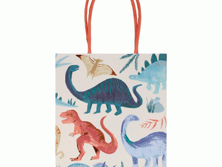 Saco de papel de dinossauro vintage   8 peças. Online now