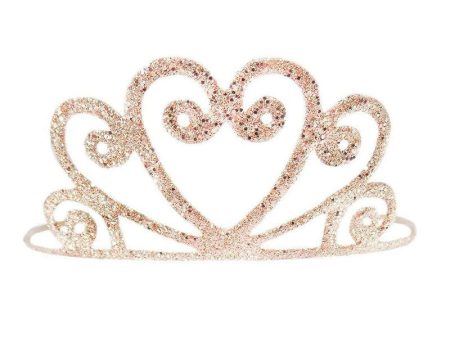 Tiara com glitter dourado Online Sale