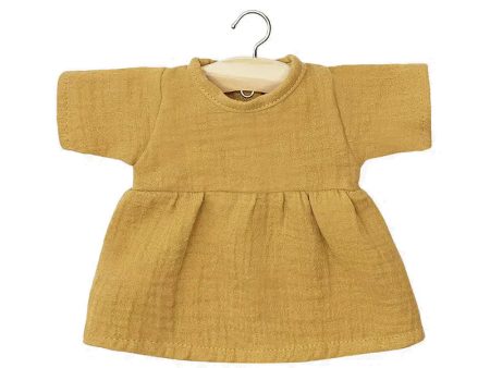 Vestido de algodão mostarda para boneca Minikane Gordis Online