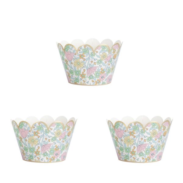 Bases de cupcake Liberty detalhe em ouro rosa  6 ud Hot on Sale