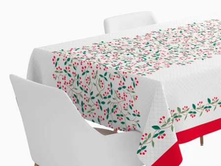 Toalha de mesa de papel impermeável de azevinho de Natal For Cheap