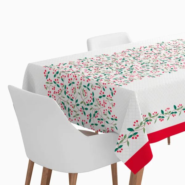 Toalha de mesa de papel impermeável de azevinho de Natal For Cheap