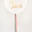 Balão Bio Latex Branco com tecido rosa e menta e Lettering  (apenas Barcelona e Madrid) For Cheap