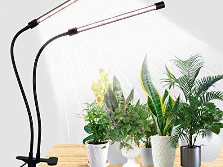 GooingTop LED Grow Light,6000K Full Spectrum Clip Plant Growing Lamp with White Red LEDs for Indoor Plants,5-Level Dimmable,Auto On Off Timing 4 8 12Hrs Online Sale