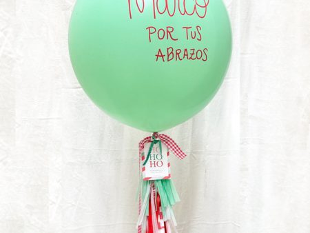 Balão de hortelã XL HOHOHO balão de grinalda premium insuflado com Hélio  (apenas Barcelona e Madrid) For Sale