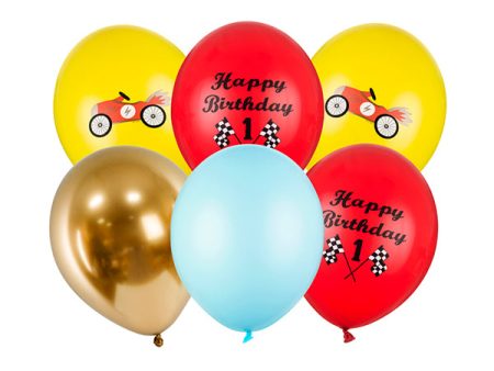 Mix de balões de carro  Happy Birthday  6 pcs. Cheap