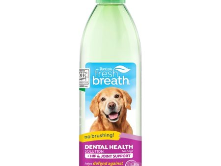 15% OFF: Tropiclean Fresh Breath Oral Care Water Additive Plus Hip & Joint For Dogs 16oz Supply