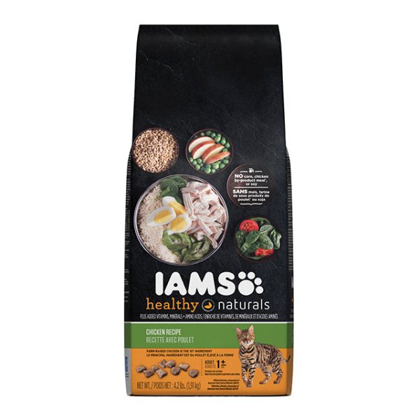 Iams Healthy Naturals Chicken Dry Cat Food 5lb Supply