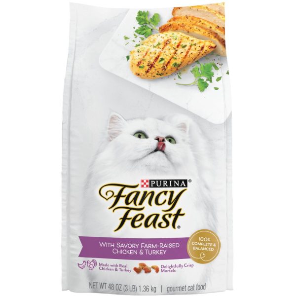 BUNDLE DEAL : Fancy Feast with Savory Chicken & Turkey Dry Cat Food Cheap