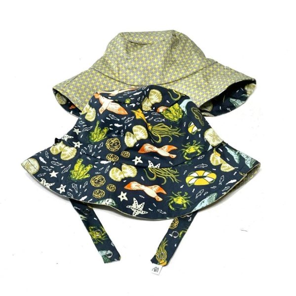 Organic Reversible Bucket Sun Hat - Deep Sea Online Hot Sale