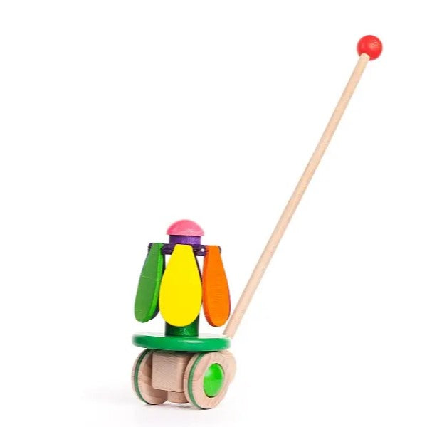 Flower Rainbow Animated Wooden Push Toy Fashion