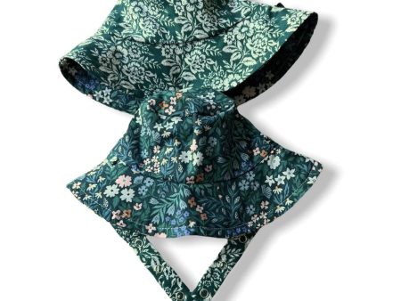 Organic Reversible Bucket Sun Hat - Lacy Blossoms Online Sale