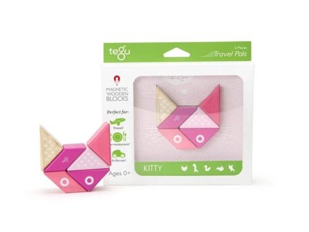 Travel Pal Magnetic Wooden Blocks Set - Kitty For Sale