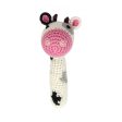 Handmade Crochet Teething Stick Rattle - Cow Online Hot Sale