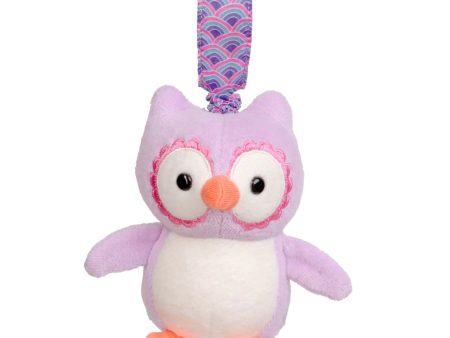 Organic Purple Owl Stroller Toy Online now