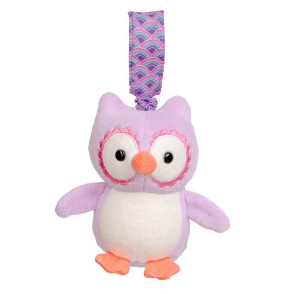 Organic Purple Owl Stroller Toy Online now